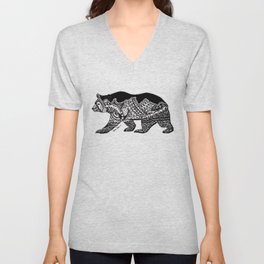 Craggy Mountain Bear  V Neck T Shirt