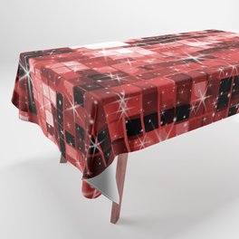 Twinkle Red Disco Ball Pattern  Tablecloth