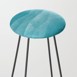 Teal Meadow Mountain Geometric Triangle Minimalism Counter Stool