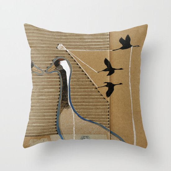 turnalar (cranes) Throw Pillow