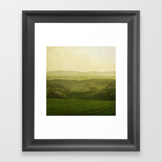 green hills Framed Art Print
