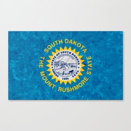 State flag of South Dakota US State Flags Mount Rushmore State Banner Colors Standard Canvas Print