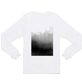 Modern Black and White Watercolor Gradient Long Sleeve T-shirt