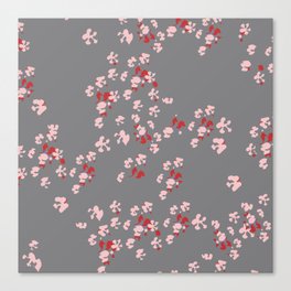 Hana "flower" (gray) Canvas Print