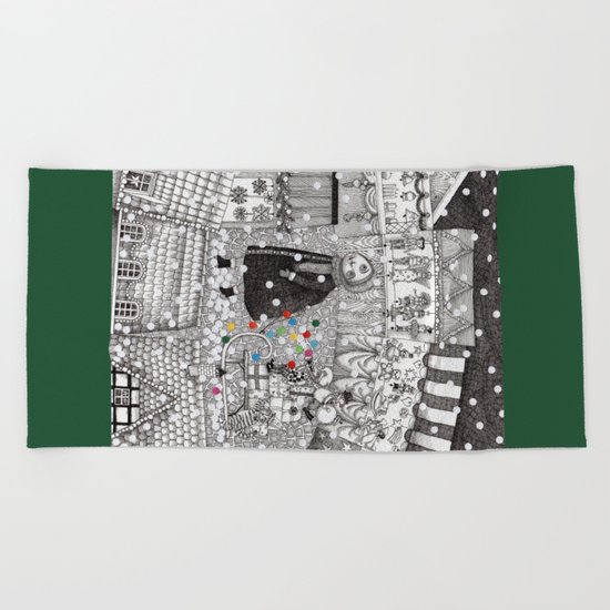 After Hours at the Christmas Market Beach Towel