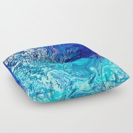 Aqua Waves Floor Pillow