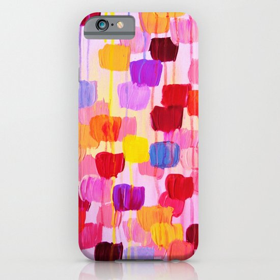 DOTTY in Pink - October Special Revisited Bold Colorful Square Polka Dots Original Abstract Painting iPhone & iPod Case