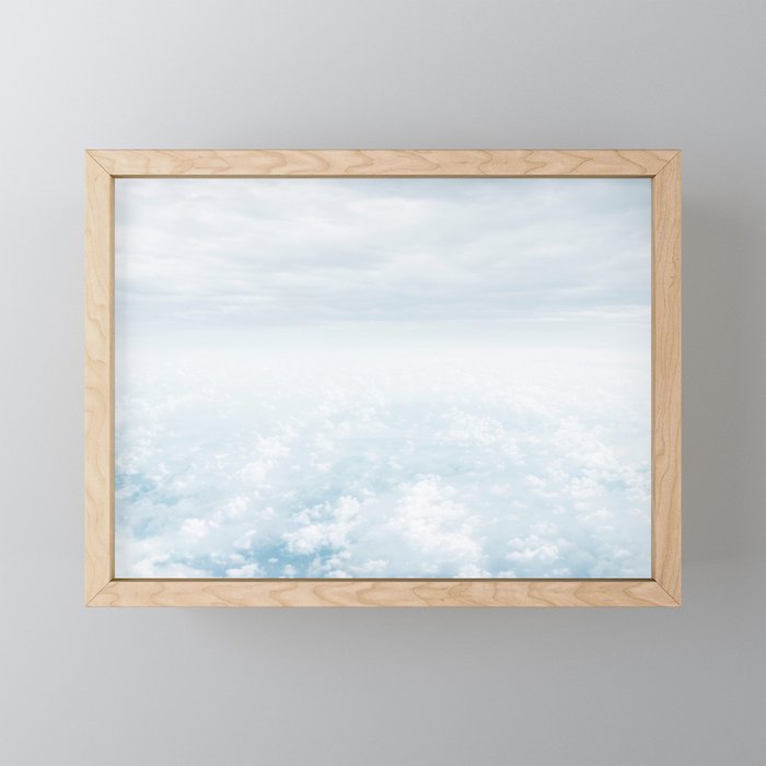 Fantasy blue sky and beautiful clouds Framed Mini Art Print