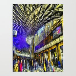 Kings Cross Rail Station Van Gogh Poster