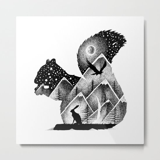 INTO THE MOUNTAINS Metal Print