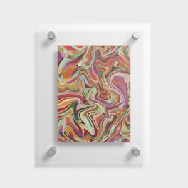 Colorful Liquid Swirl Floating Acrylic Print