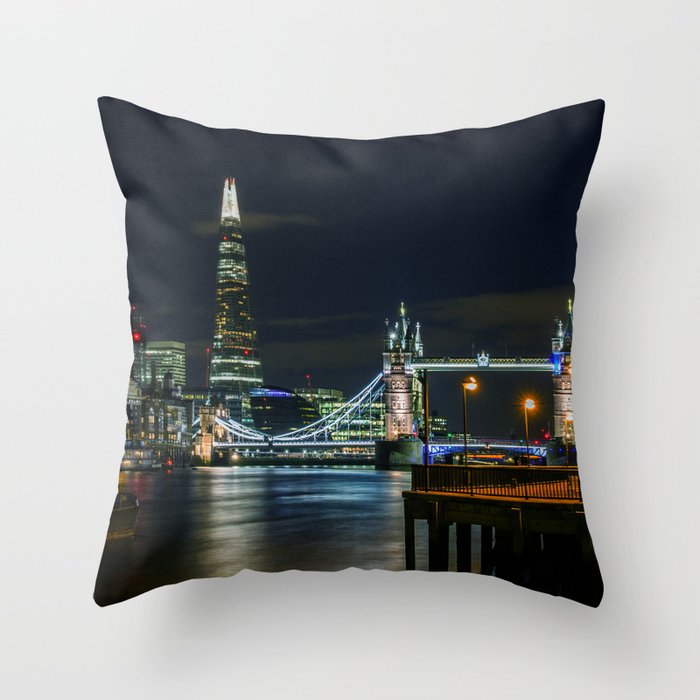The Shard & Tower Bridge Throw Pillow