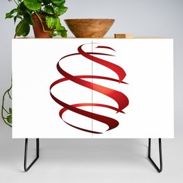 Red Swirl Credenza