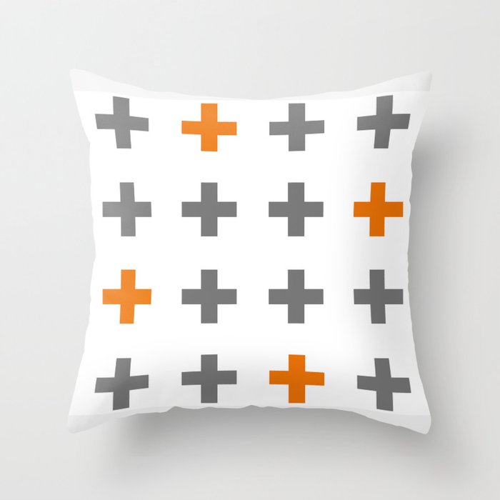 Swiss cross / plus sign Throw Pillow