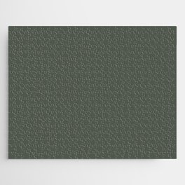 Dark Gray-Green Solid Color Pantone Thyme 19-0309 TCX Shades of Green Hues Jigsaw Puzzle