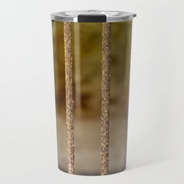 Close-up of rusty prison cell bars with shallow focus Travel Mug