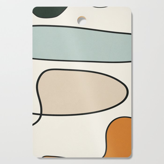 Abstract Line 14 Cutting Board