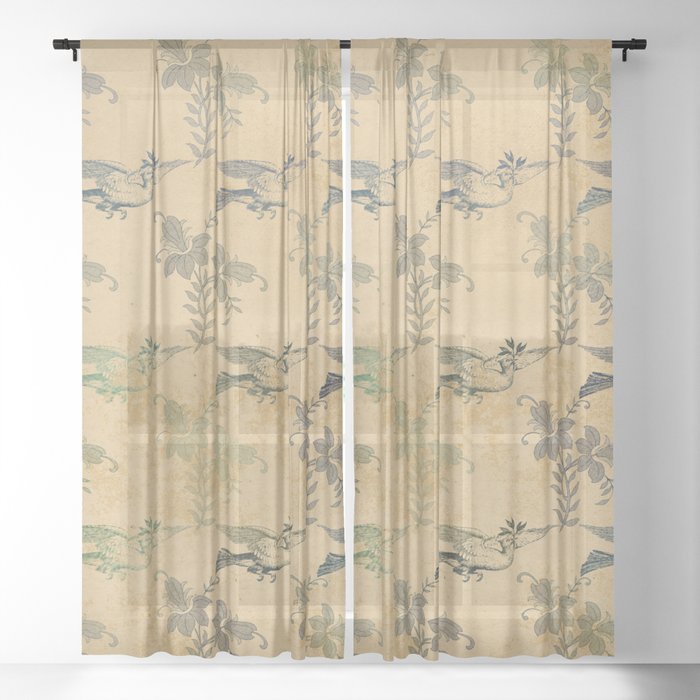 Beautiful Legendary Beast Design Pattern Sheer Curtain