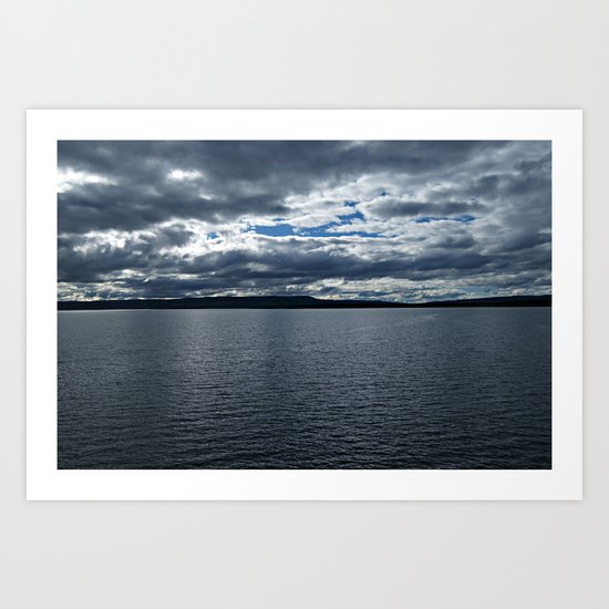 Clouds Over Yellowstone Lake Art Print