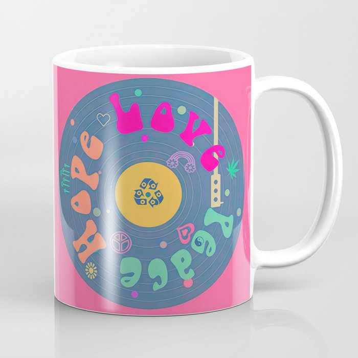 Love, Hope and Peace pink, dreams, pastel, love, cute,  Coffee Mug