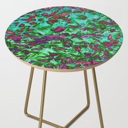pink and green floral fairy bed Side Table