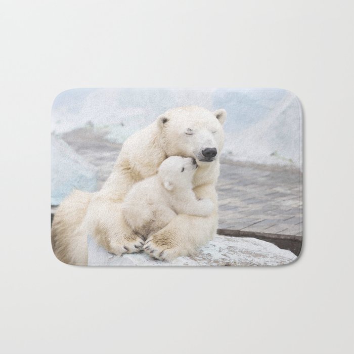 Polar Bear Love Bath Mat