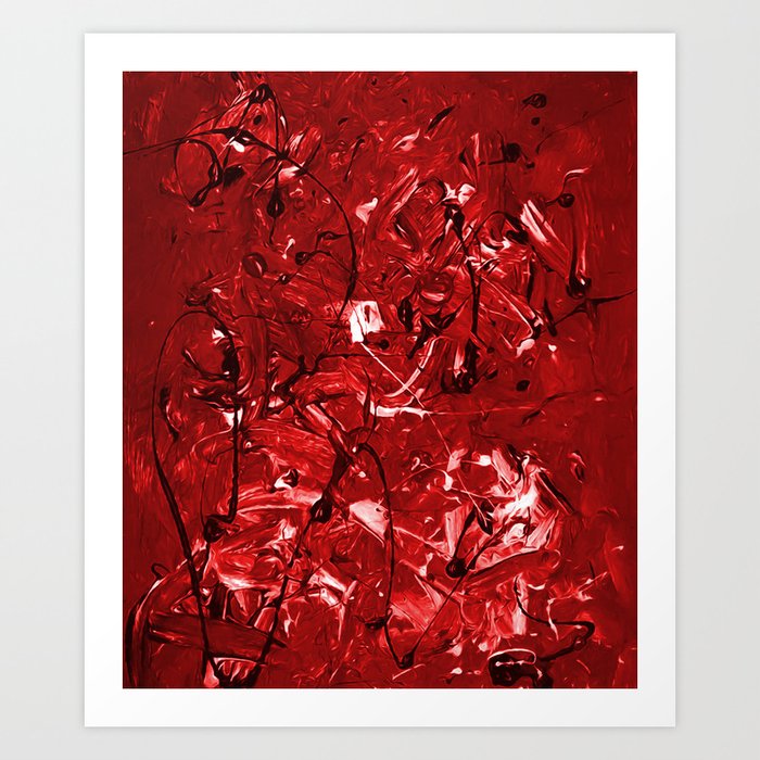 Red Chaos Art Print
