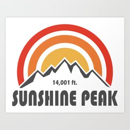 Sunshine Peak Colorado Art Print