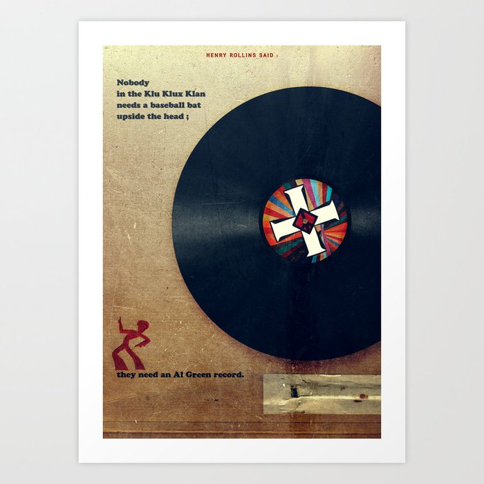 Punk Quotes Poster Serie / Henry Rollins Said : KKK Art Print