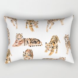 WATERCOLOR TIGERS  Rectangular Pillow