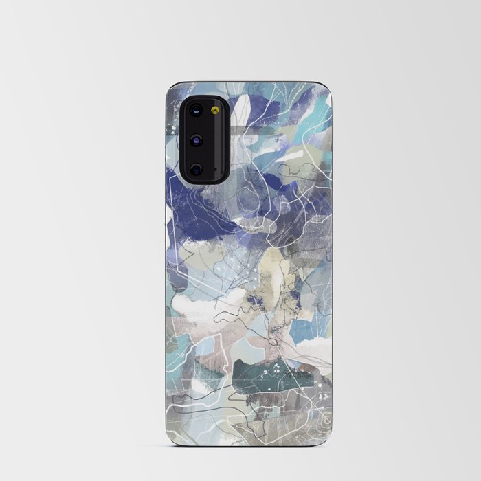 Abstract Map Blue Android Card Case