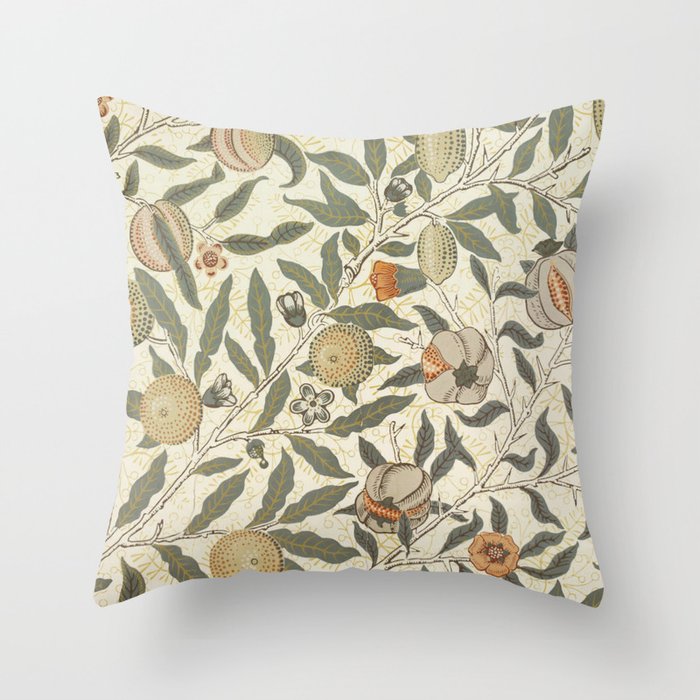 William Morris Fruit Pattern Throw Pillow