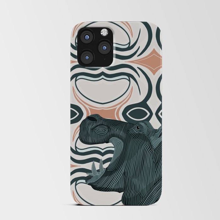 African Hippo iPhone Card Case