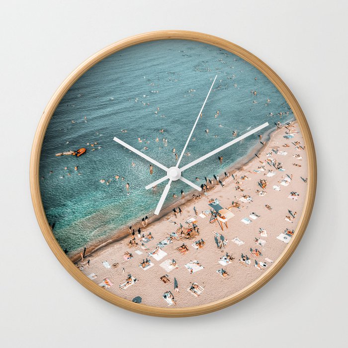 Beach Print, Bondi Beach, Aerial Print, Travel Print, Ocean Wall Art, Coastal Print, Art Print, Home Decor, Sea Coast, Aerial Photo Wall Clock