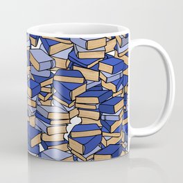 Book Collection in Blue Coffee Mug