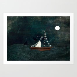Ghost Boat Ride Art Print