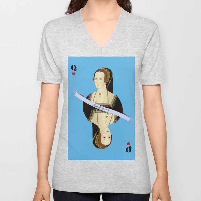 Anne Boleyn card  V Neck T Shirt