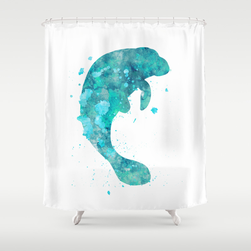 Manatee Shower Curtain By Miaomiaodesign Society6