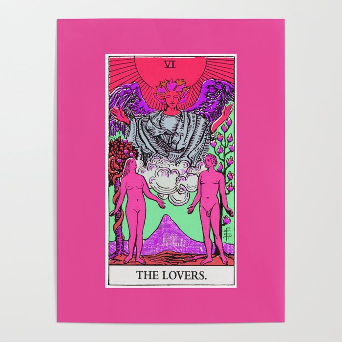 6. The Lovers- Neon Dreams Tarot Poster