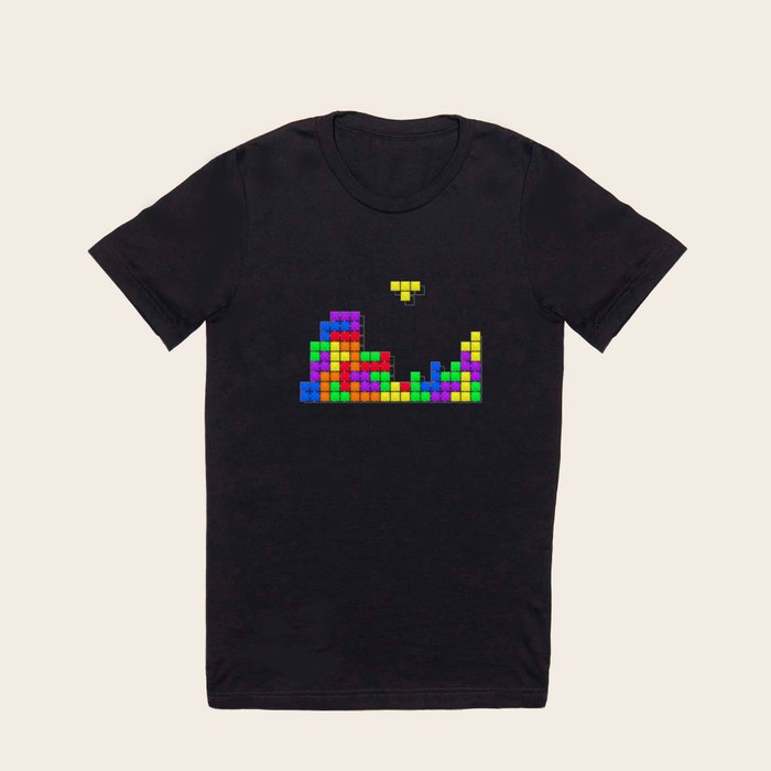 Tetris print design T Shirt