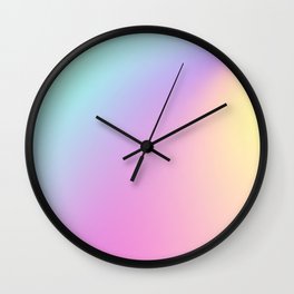 Holographic Abstract Rainbow Gradient #4 Wall Clock