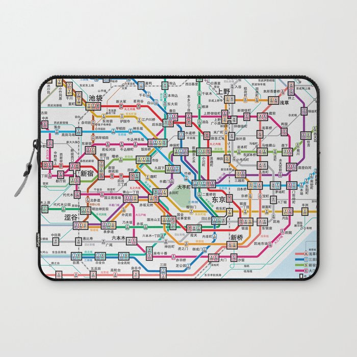 Tokyo Subway Map Laptop Sleeve