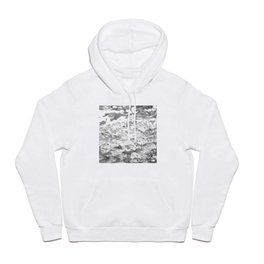 PRETTY SPRING DOGWOOD BLOSSOMS IN BLACK AND WHITE Hoody