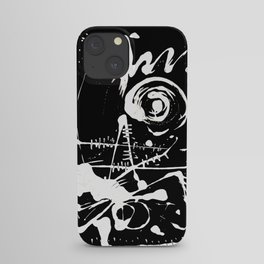 Black and white childhood - Abstract acrylic print iPhone Case