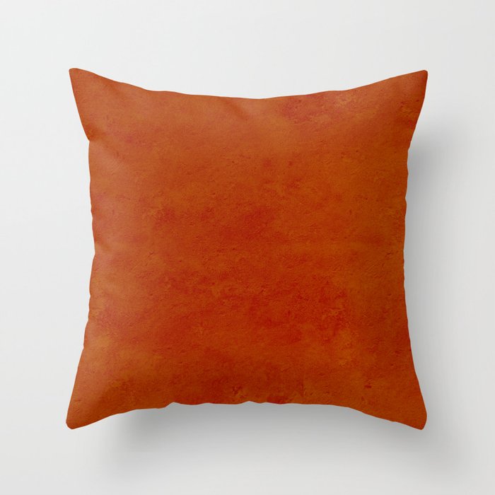 concrete orange brown copper plain texture Throw Pillow
