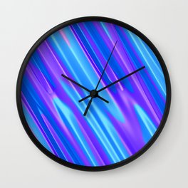 Purple Blue diagonal lines Wall Clock