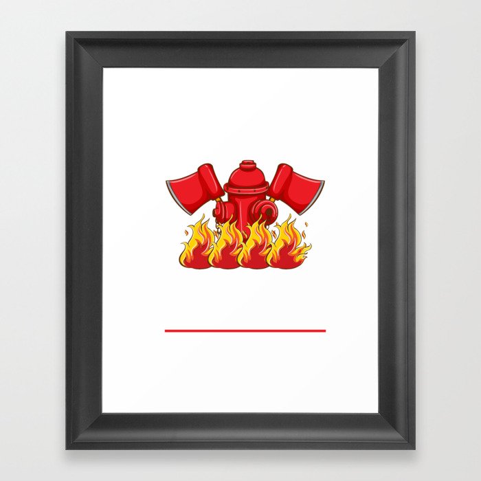 Firefighter T-Shirt For Son/Stepson Framed Art Print
