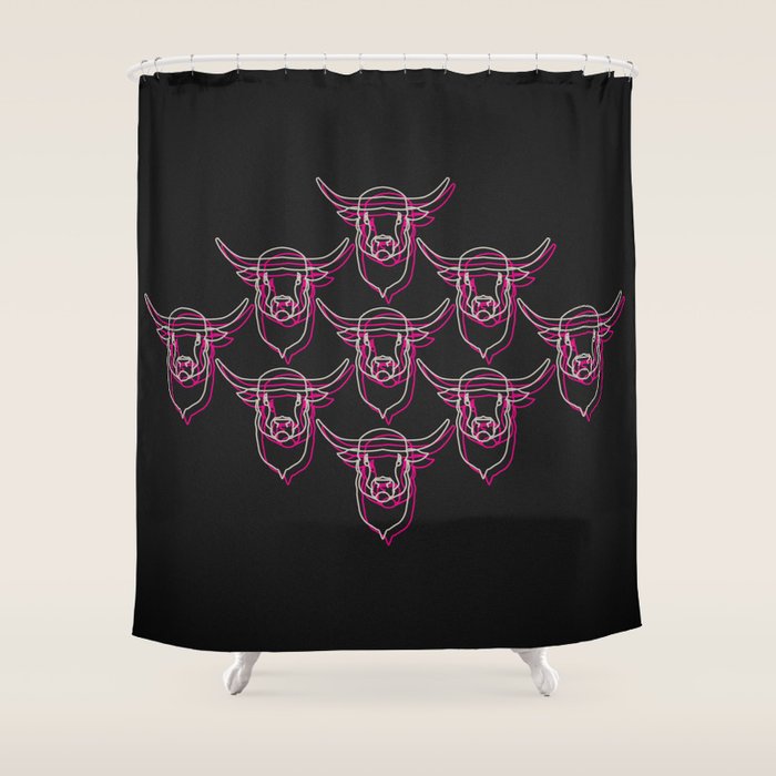 Pop Art Cow Skull Shower Curtain By Jud3030 Society6 Pop Art Cow Skull Shower Curtain