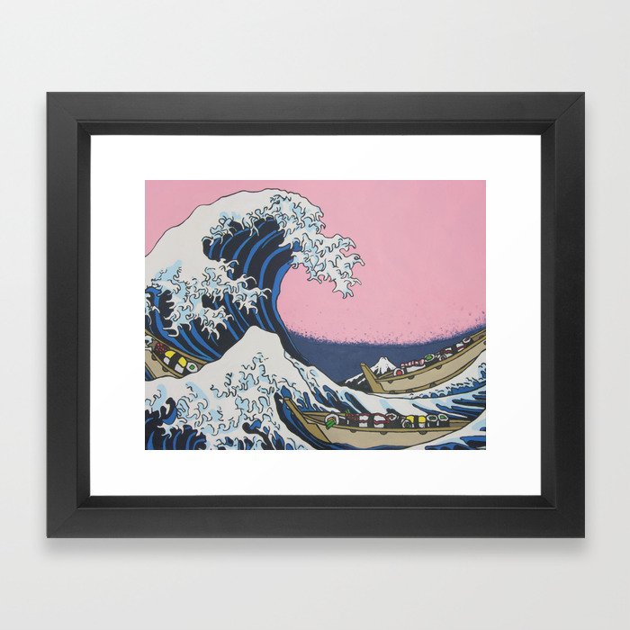 Sushi Waves Framed Art Print