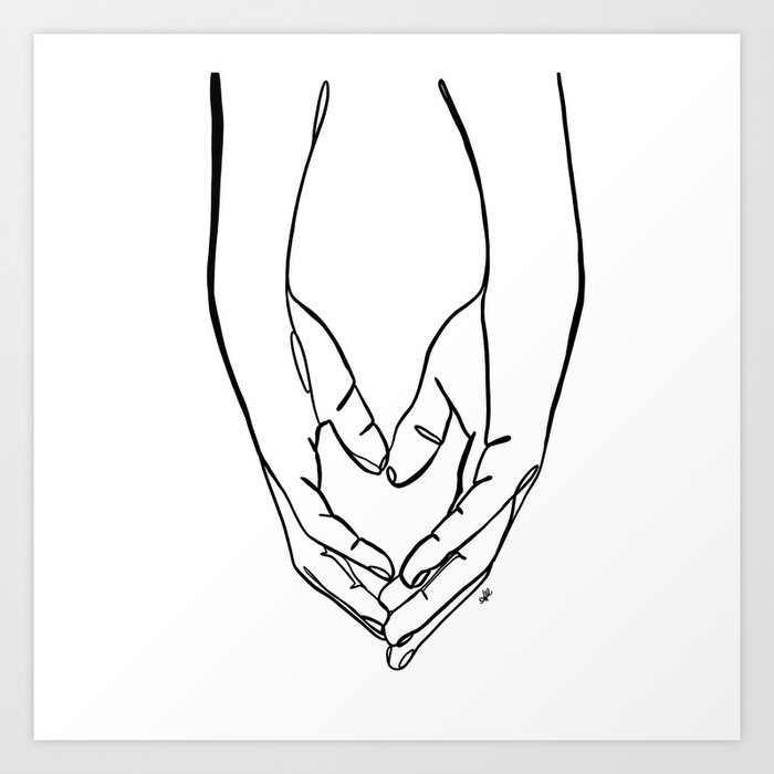 Holding our Heart in our Hands Art Print
